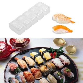 แม่พิมพ์ทําซูชิเบนโตะ ทรงสามเหลี่ยม แบบไม่ติด DIY สไตล์ญี่ปุ่น 5 ม้วน