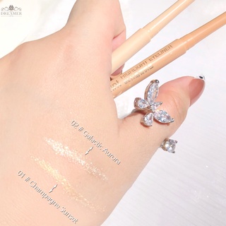 【DREAMER】1pcs Shimmer Highlighter Pencil Smooth long lasting Waterproof Diamond Champagne Gold Pink Brighten Gel Pen