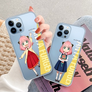 เคสโทรศัพท์มือถือ TPU นิ่ม แบบใส กันรอยขีดข่วน พิมพ์ลายอนิเมะ Spy×Family สําหรับ iPhone 11 Pro Max 12 13 14 7 8 Plus SE 2022