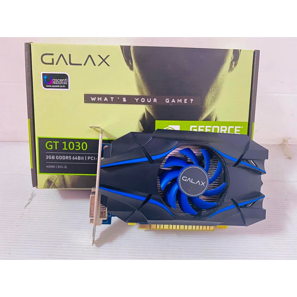 ขายการ์ดจอมือสอง GALAX GT 1030 2GB GDDR5 64-BIT ไม่ต่อไฟเพิ่ม