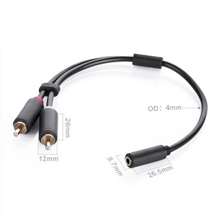 Ugreen อะแดปเตอร์แจ็คเสียง AUX Cable (3.5 มม. x 20 ซม.)