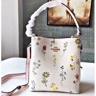 Coach SMALL TOWN BUCKET BAG WITH FLOWER PRINT