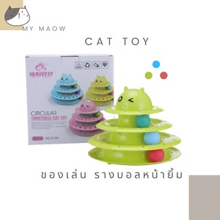 MM CAT ของเล่นแมว รางบอลหน้ายิ้ม รางบอลน่ารัก ของเล่นสัตว์แเลี้ยง