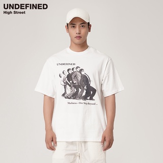 เสื้อยืด พิมพ์ลาย UNDEFINED HIGH STREET tide brand ไม่มีกาวในตัว สําหรับผู้ชาย