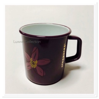 Starbucks Stainless Flower Purple Mug 14oz Thailands 2018