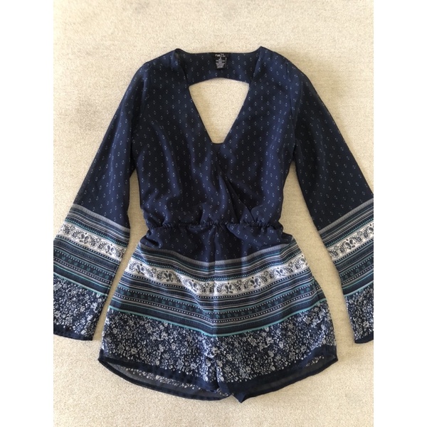 จั๊มสูทขาสั้น Rue21 jumpsuit Shopee Thailand