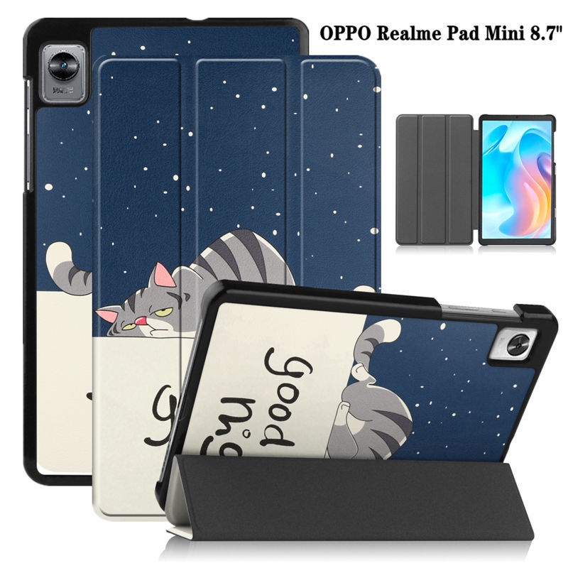 เคสแท็บเล็ต สําหรับ OPPO Realme Pad Mini 8.7 นิ้ว เคสฝาพับ ป้องกันการตก เครื่องหนัง เคสป้องกัน