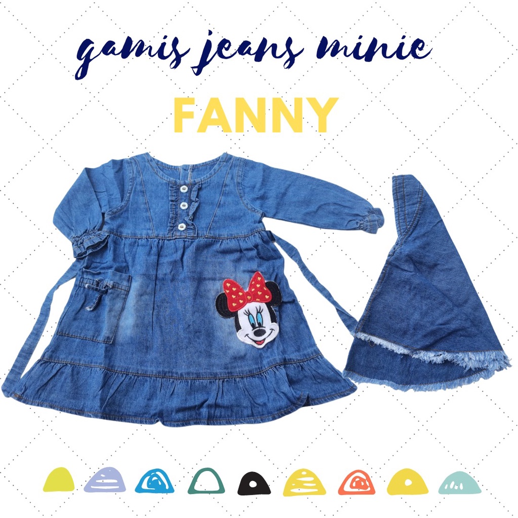 MUSLIM GIRLS CLOTHES SET HIJAB DENIM JEANS M775 R228 Fanny MH