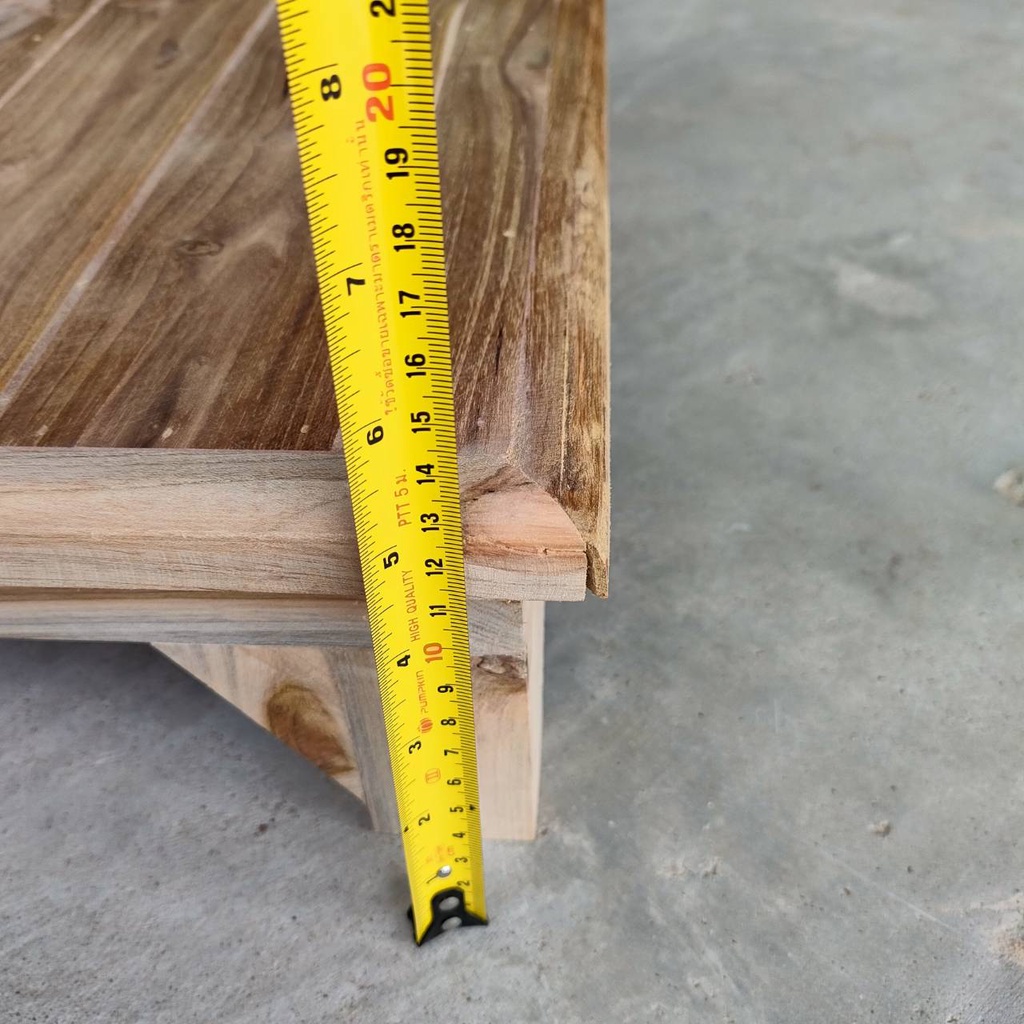 โต๊ะวางตู้เย็นเล็ก ไซส์45x45x12และ45x45x20ซม 45x45x30ซม  ขนาดไม้หนามากขาเต็มแข็งแรงไม้สักแท้ๆๆเลยประกอบสำเร็จพร้อมใช้งาน - รูปที่ 6