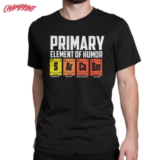 ใหม่ เสื้อยืดคอกลม แขนสั้น ผ้าฝ้าย 100% พิมพ์ลาย Sarcasm S Ar Ca Sm Primary Elements Of Humor สําหรับผู้ชาย และผู้หญิง