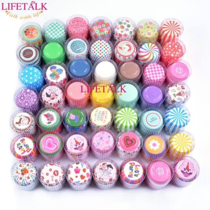 ถ้วยจีบกระดาษ ถ้วยจีบเบอร์ 3219 ขนาด 5cm (แพ็ค 100ชิ้น)