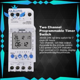 mc sinotimer 220 v tm 612 สวิทช์ตั้งเวลาแบบดิจิตอล two channel 7 วัน 24 ชม.