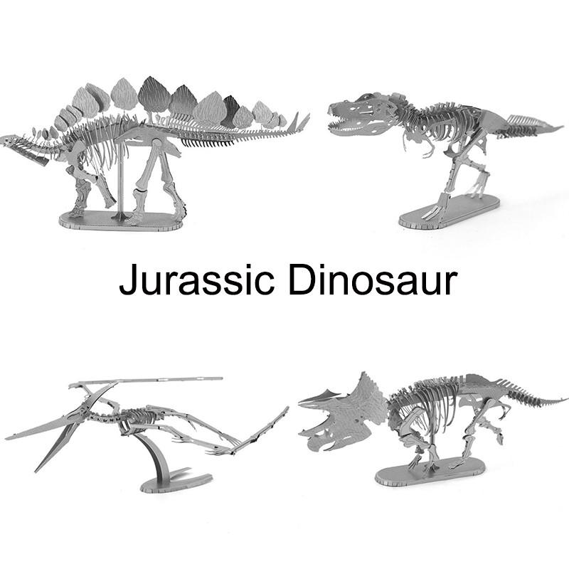 ปริศนาโลหะ จูราสสิ ไดโนเสาร์ Jurassic Dinosaur 3D Metal Model Puzzle DIY Adult Education