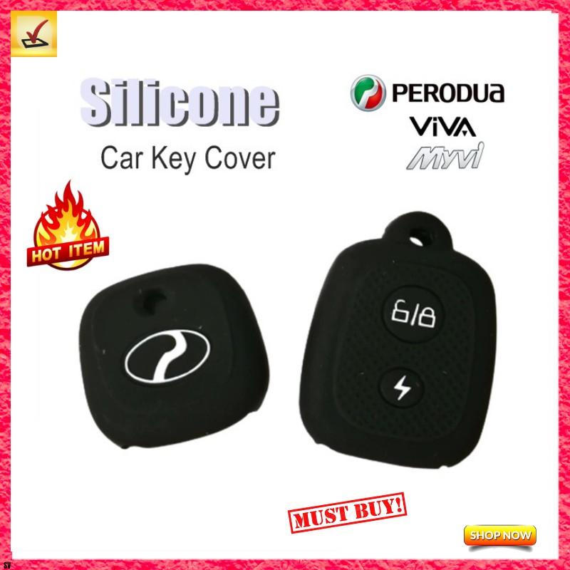 Perodua Myvi Alza Viva Silicone Remote Car Key Case Cover - 1 ชุด