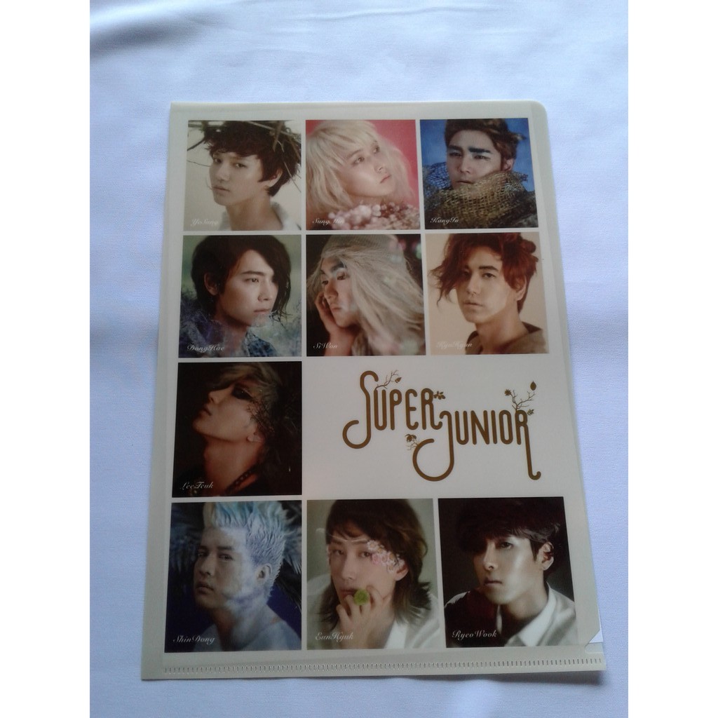 SUPER JUNIOR SM OFFICIAL CLEAR A4 FILE HOLDER OFFICIAL CLEAR A4 FILE HOLDER