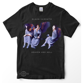 Kaos/premium เสื้อยืดลําลอง แขนสั้น พิมพ์ลาย black sabbath 2 - HEAVEN AND HELL/kaos สีดํา