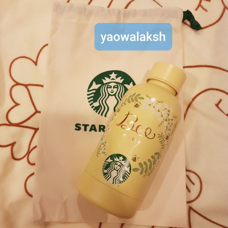 (พร้อมส่ง) ขวด Starbucks Bee MINE collection 2021 พร้อมถุงผ้า