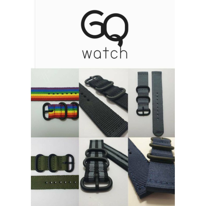 MK GQ watch สายนาฬิกา สายผ้านาโต้ nato สายหัวซูรู zulu SmartWatch wristwatch strap