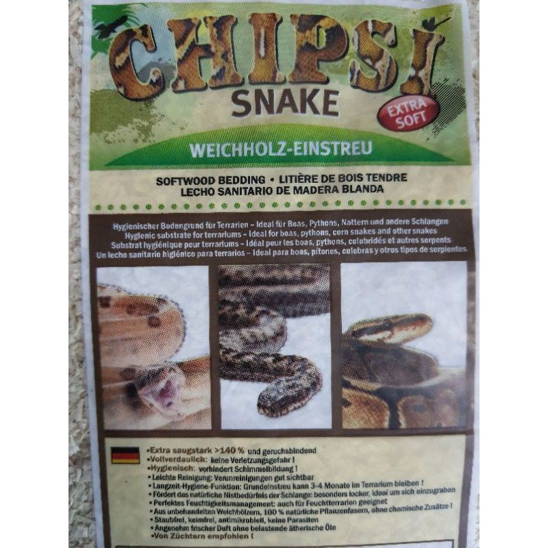 CHIPSI SNAKE  2Kg. ขี้เลื่อยรองพื้นงู ขี้เลื่อยรองพื้นสัตว์เลื้อยคลาน