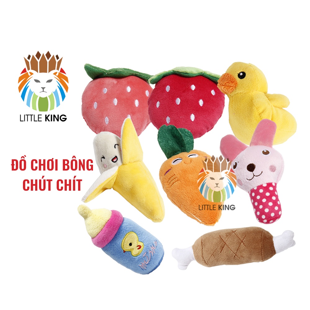 Little King pet shop ของเล่นคลายเครียดผ้าฝ้ายสําหรับสุนัขและแมวที่มีเสียง
