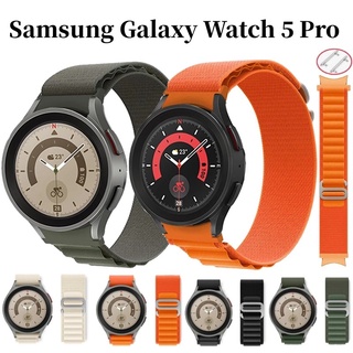 สายนาฬิกาข้อมือไนล่อน ไม่มีช่องว่าง สําหรับ Samsung Galaxy watch 5 Pro 45 มม. Samsung Galaxy 5 4 40 มม. 44 มม. ต่อนาฬิกา 4 Classic 42 มม. 46 มม.