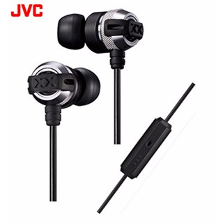 JVC HA-FX33XM หูฟังอินเอียร์พร้อมไมค์ เบสหนัก (Silver)