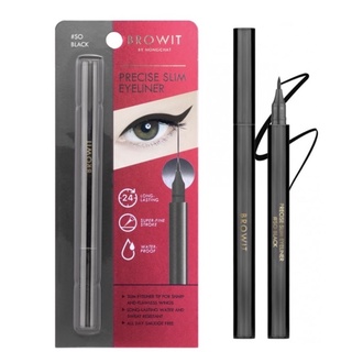 บราวอิท น้องฉัตร อายไลเนอร์ หัวเล็ก เขียนง่าย ติดทน กันน้ำ Browit Precise Slim Eyeliner