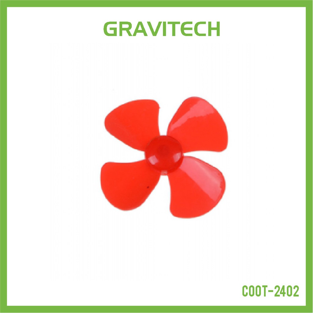 [Gravitechthai]80mm Fan Propeller Blade with 2mm Shaft - Red
