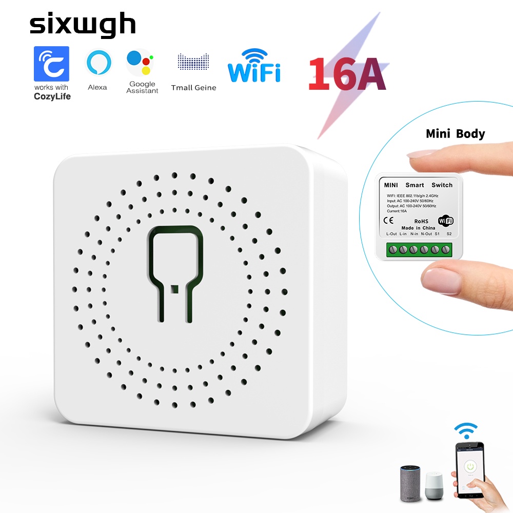 Wifi สมาร์ทสวิทช์มินิสวิทช์เบรกเกอร์สนับสนุน CozyLife APP ควบคุม Alexa google home voice control