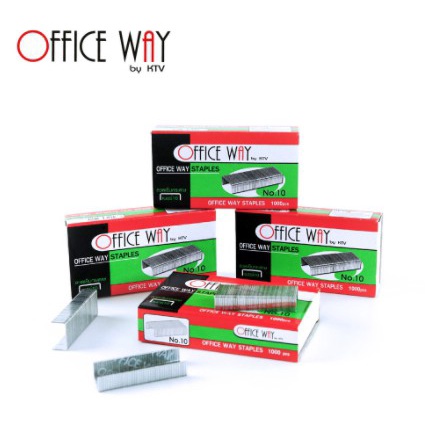 Office Way ลวดเย็บกระดาษ No. 10 บรรจุ 1,000 ตัว/กล่อง | Office Way Staples No. 10 1,000 pcs/box