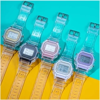 นาฬิกาข้อมือดิจิตอล แฟชั่น สายใส Unisex W003