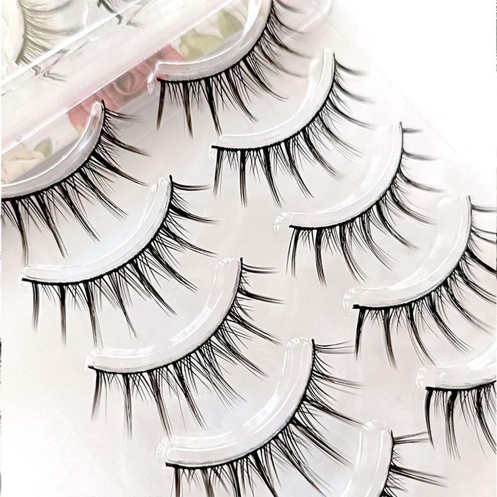 LILYES 5 Pairs 3D Lash Extension Natural Eye Makeup Tool Cross False ...