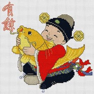 มั่ง มี ศรี สุข ชุดปักครอสติช ภิญญ์ ,Cross Stitch Kit Pinn