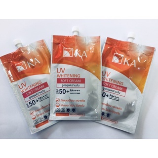 ☀️กันแดดเนื้อบาง เบา☀️KA UV WHITENING SOFT CREAM SPF50+ PA++++ 10 กรัม (แบบซอง)