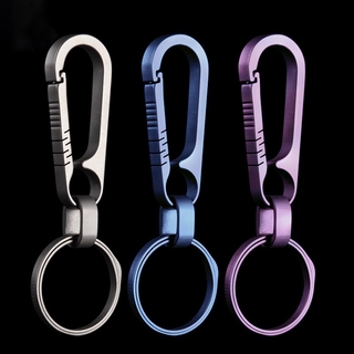 CNEDC Outdoor Small Tool Titanium Alloy Keychain Hook Titanium Buckle Hanging Lightweight Keychain