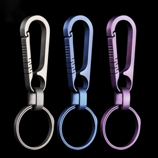 CNEDC Outdoor Small Tool Titanium Alloy Keychain Hook Titanium Buckle Hanging Lightweight Keychain