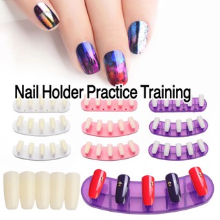 🪴แท่นเพ้นท์เล็บ แท่นติดเล็บ Nail Holder Practice Training