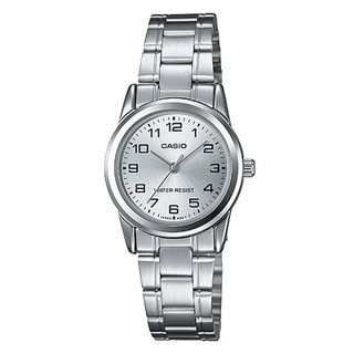 ﻿Casio Standard  นาฬิกาข้อมือผู้หญิง สีเงิน สายสแตนเลส รุ่น LTP-V001D-7BUDF