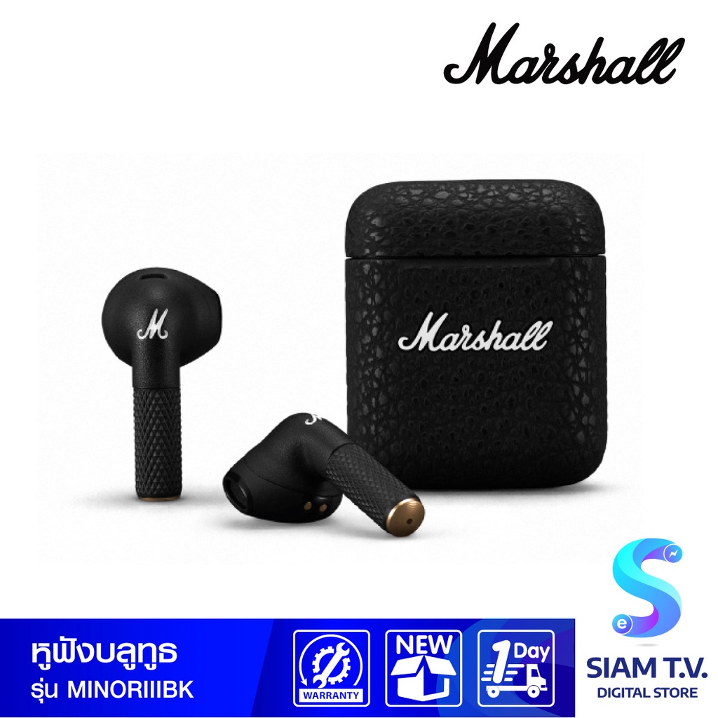 Marshall Bluetooth Headphone รุ่น Minor III BLACK โดย สยามทีวี by Siam T.V.