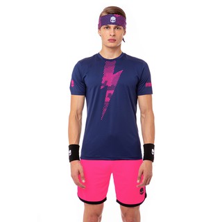 Hydrogen Tech Thunderbolt Tee (BLUE NAVY/FUCHSIA FLUO)