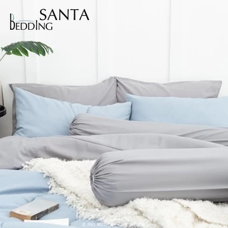 SANTA Bedding ชุดผ้าปูที่นอนพร้อมผ้านวม สีฟ้า สีเทาอ่อน