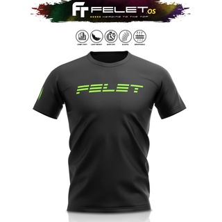 Felet H-61 เสื้อเชิ้ตแบดมินตัน ธรรมดา ทุกเพศ - สีดํา