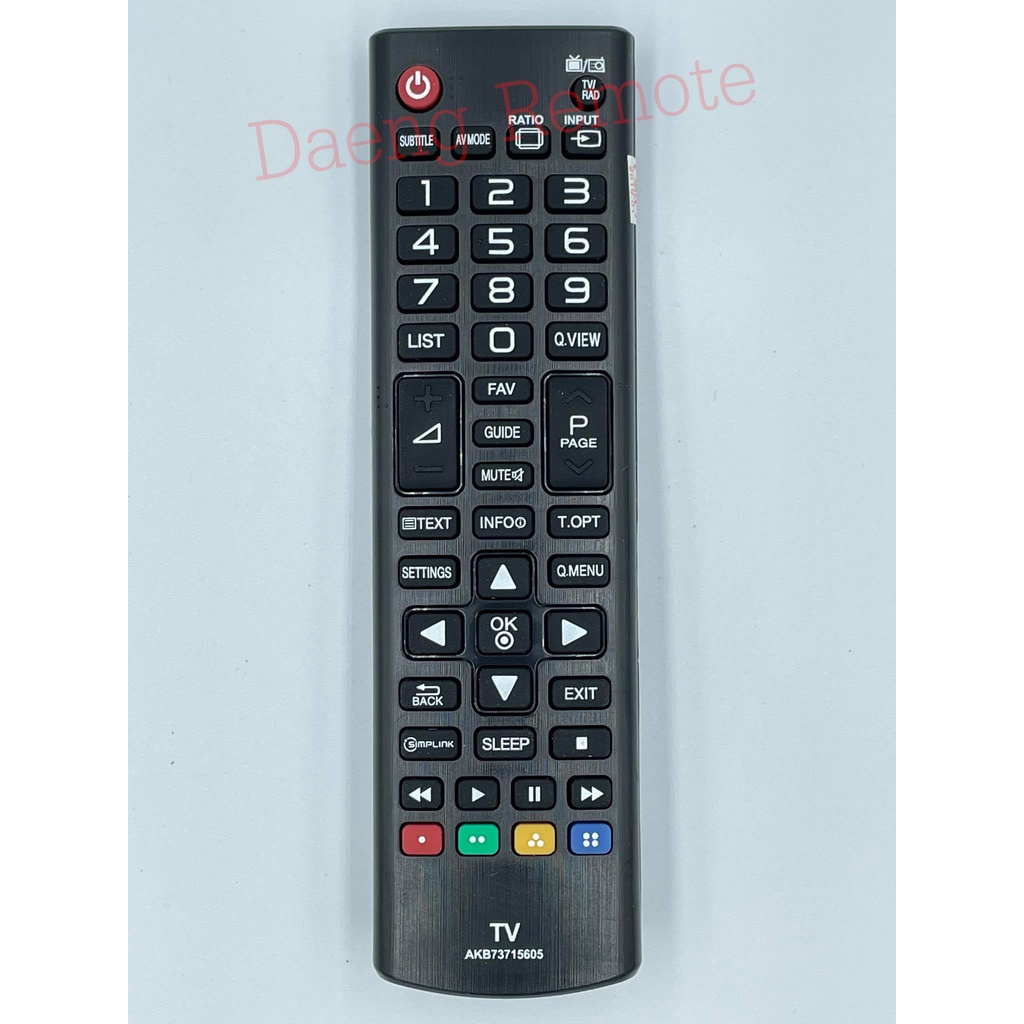 รีโมทใช้กับทีวี LG รุ่น AKB73715605 รุ่นและปุ่มคำสั่งเหมือนเดิมจะใช้งานได้