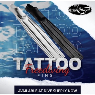 ฟินดำน้ำ ฟรีไดฟ์วิง Saekodive tattoo freediving fins