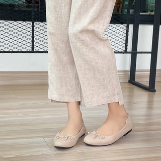 รองเท้าหนังแกะ ICONIQ รุ่น Leah Flat Comfy Balerina in Abalon (Beige)