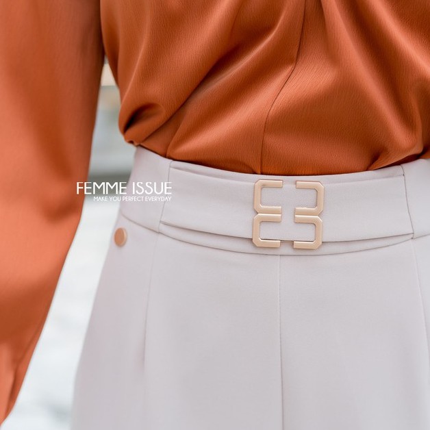 FEMME ISSUE ⭐️กางเกงขาเดฟ9ส่วนสไตล์ทำงาน ลำลอง เกรดพรีเมียม แต่งอะไหล่อย่างดี #18613⭐️  สินค้าขายดี - รูปที่ 6