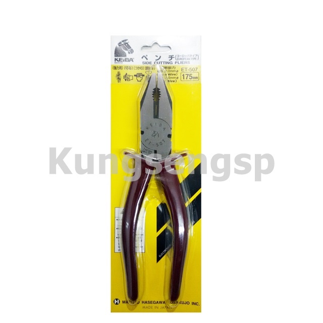 KEIBA คีมปากจิ้งจก 7" รุ่น ET-507