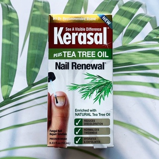 (Kerasal®) Plus Tea Tree Oil for Nail Renewal Nail Repair Solution 10 ml น้ำยาซ่อมแซมเล็บ เล็บเชื้อรา เล็บขบ จากน้ำมันทีทรีธรรมชาติ