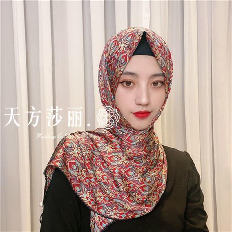 Moroccan Shawls Scarves Shall Scarf Hijab Niqab Islamic Clothing Head cover Silk 