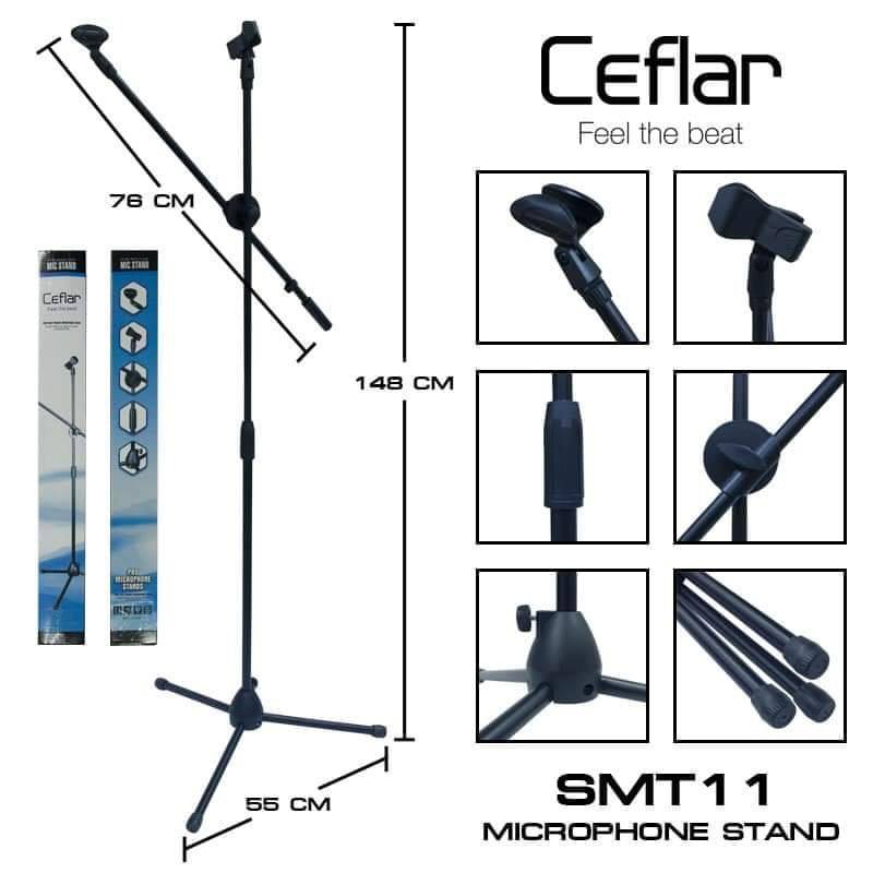 CEFLAR SMT-11 PROFESSIONAL MICROPHONE STAND ขาตั้งไมโครโฟน แถมคอหนีบไมค์